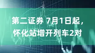 第二证券 7月1日起，怀化站增开列车2对