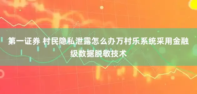 第一证券 村民隐私泄露怎么办万村乐系统采用金融级数据脱敏技术