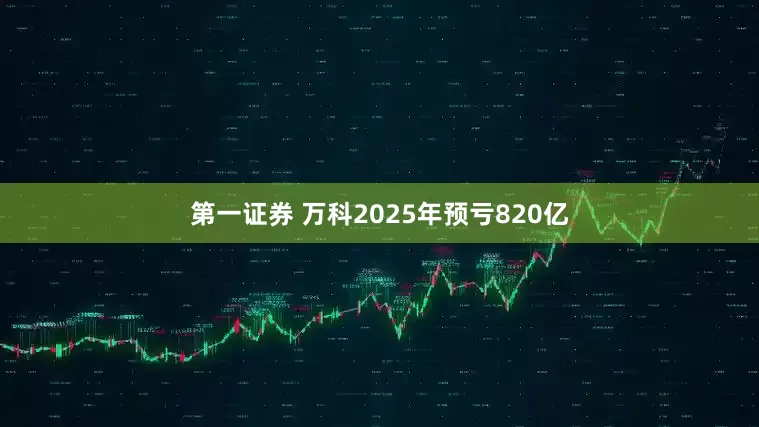 第一证券 万科2025年预亏820亿